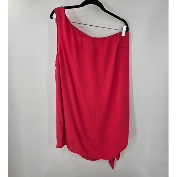 New York & Company Tops - NEW YORK & COMPANY Pink One Shoulder Top Womens Size Extra Large XL